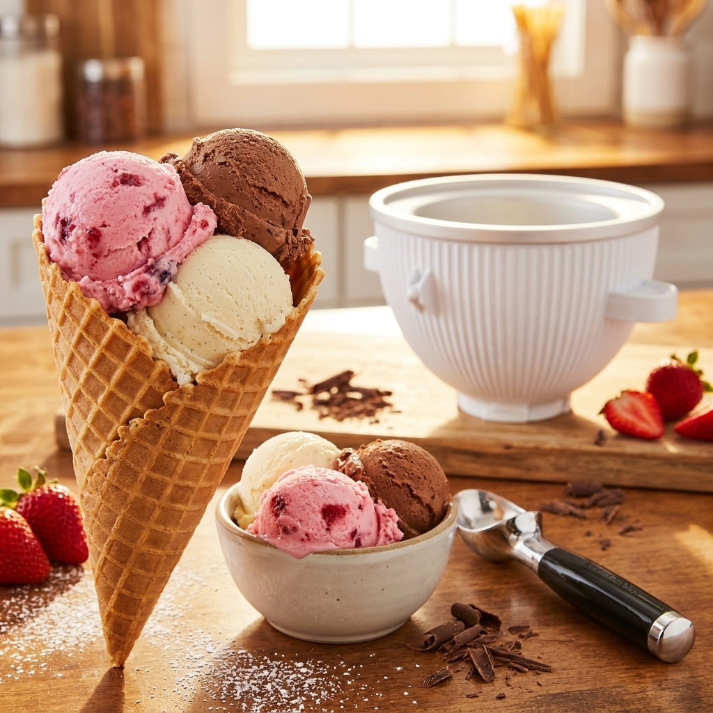 Cremafy™ Ice Cream Maker Attachment w/ Ice Cream Scoop